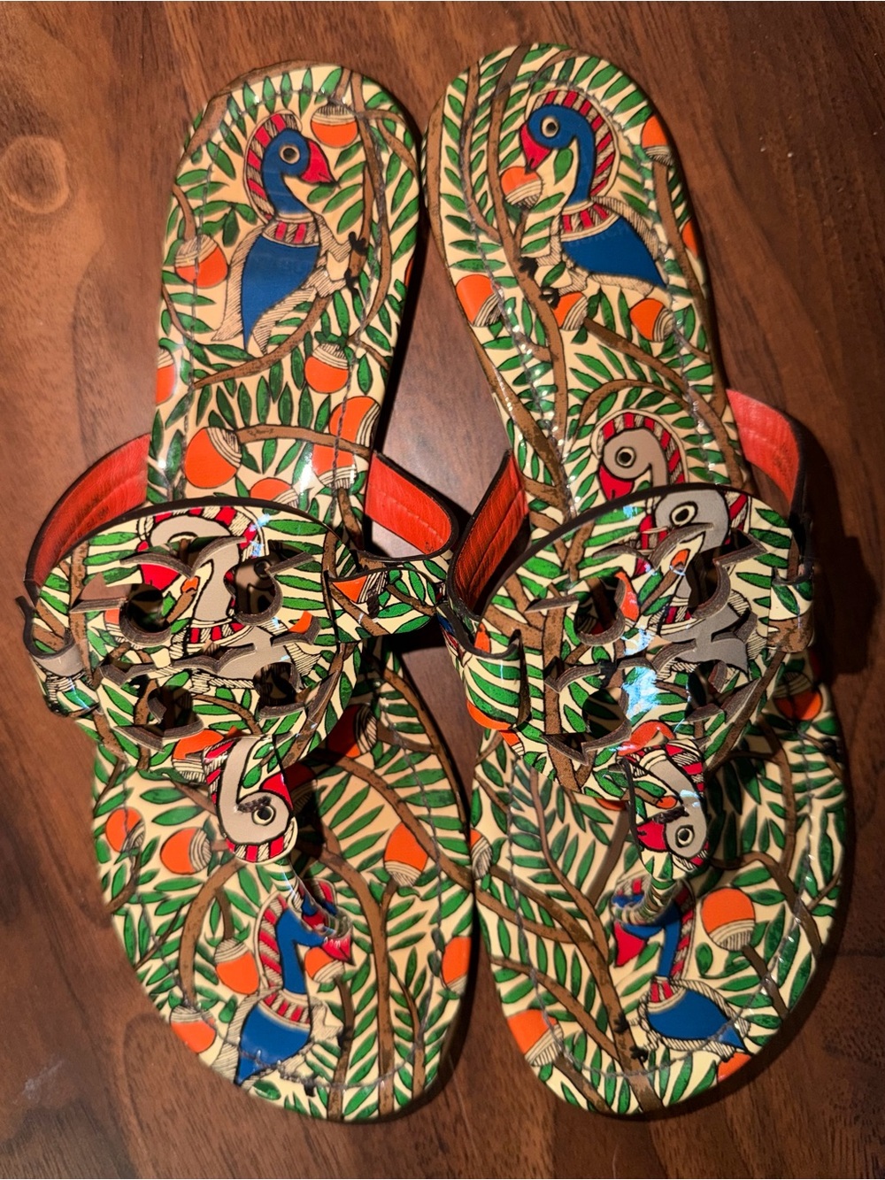 Tory Burch Miller sandals PRINTED PATENT LEATHER - Picture 3 of 13
